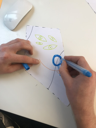 Prototype Superheld Energizer - tekenen